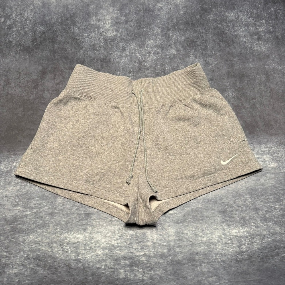 Nike Women's Gray Athletic Shorts with Drawstring